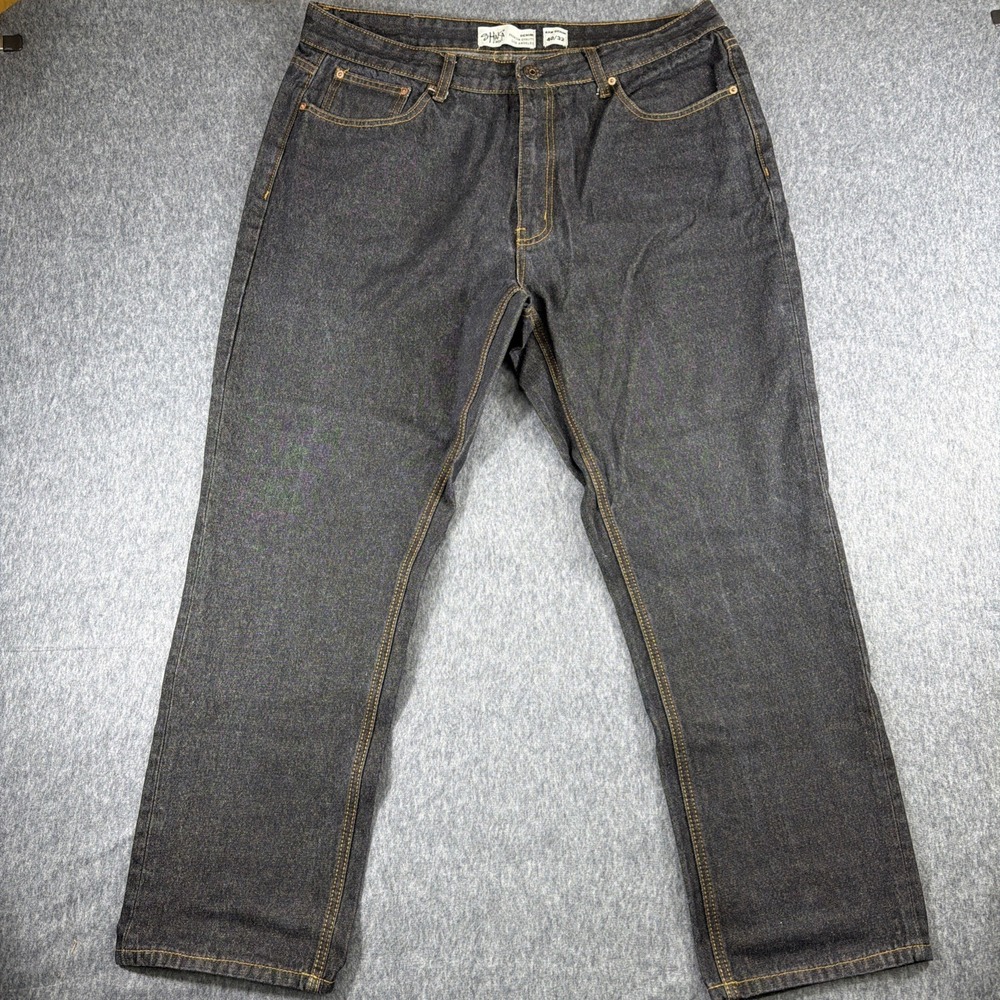 Shaka Wear Jeans Mens 40x29 Black Y2K Grunge Baggy Raw‎ Denim